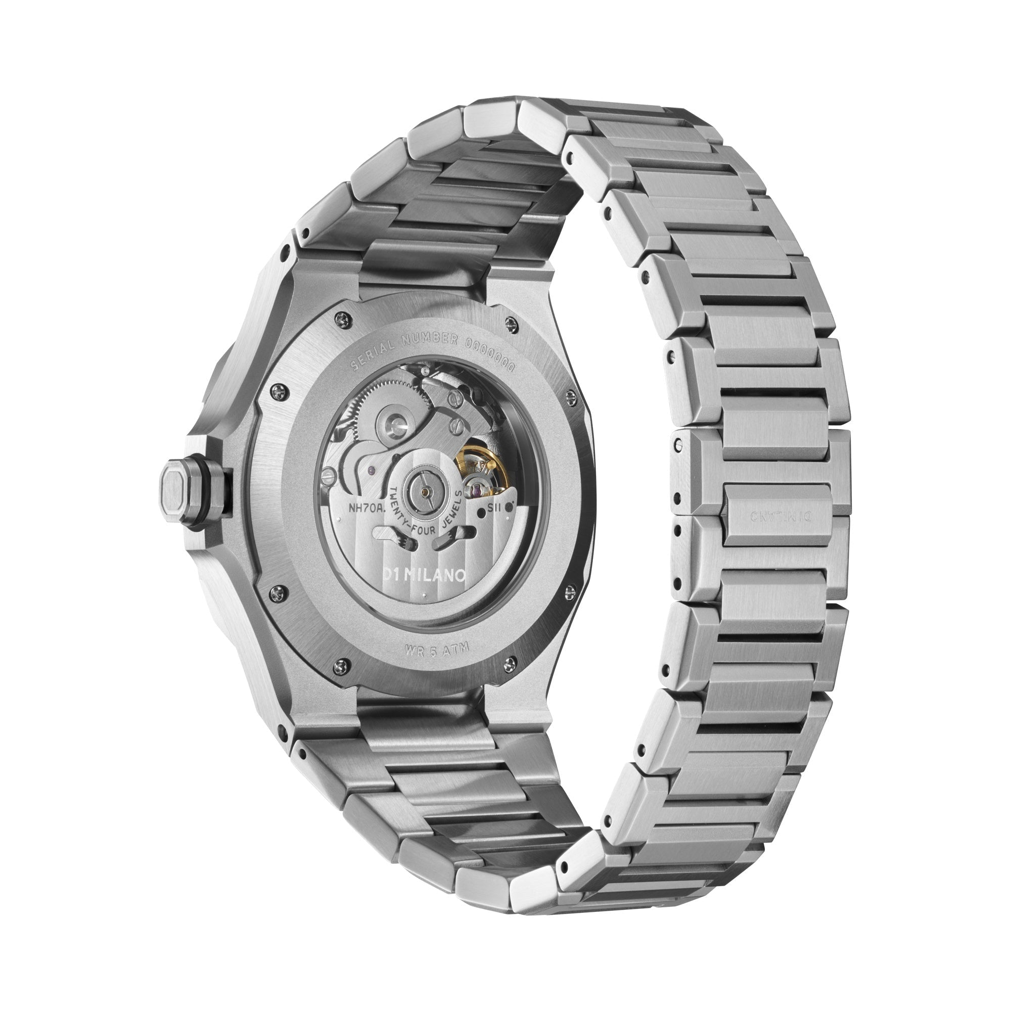D1 Milano Silver Skeleton Automatic Watch-Automatic Watches-PEROZ Accessories