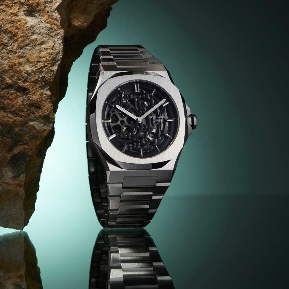 D1 Milano Silver Skeleton Automatic Watch-Automatic Watches-PEROZ Accessories