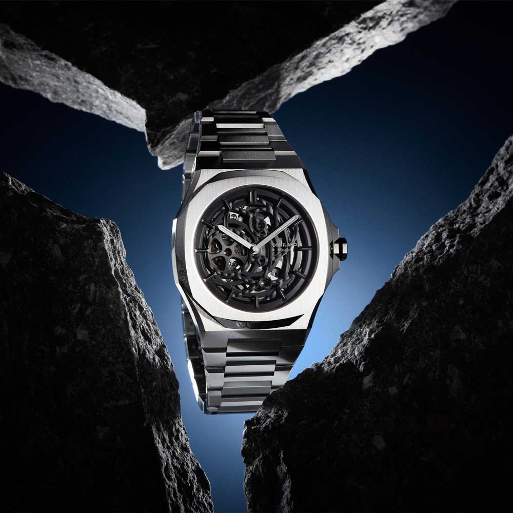 D1 Milano Silver Skeleton Automatic Watch-Automatic Watches-PEROZ Accessories