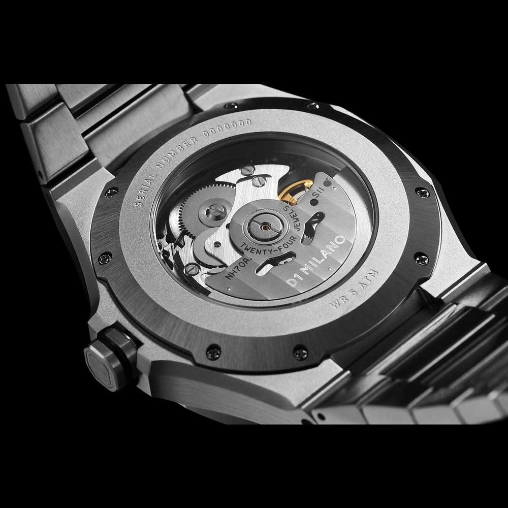 D1 Milano Silver Skeleton Automatic Watch-Automatic Watches-PEROZ Accessories