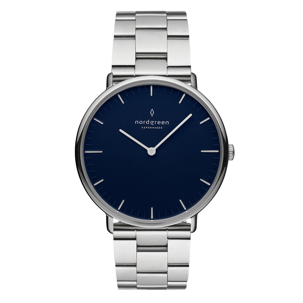 Nordgreen Native 40mm Navy Silver Watch-PEROZ Accessories
