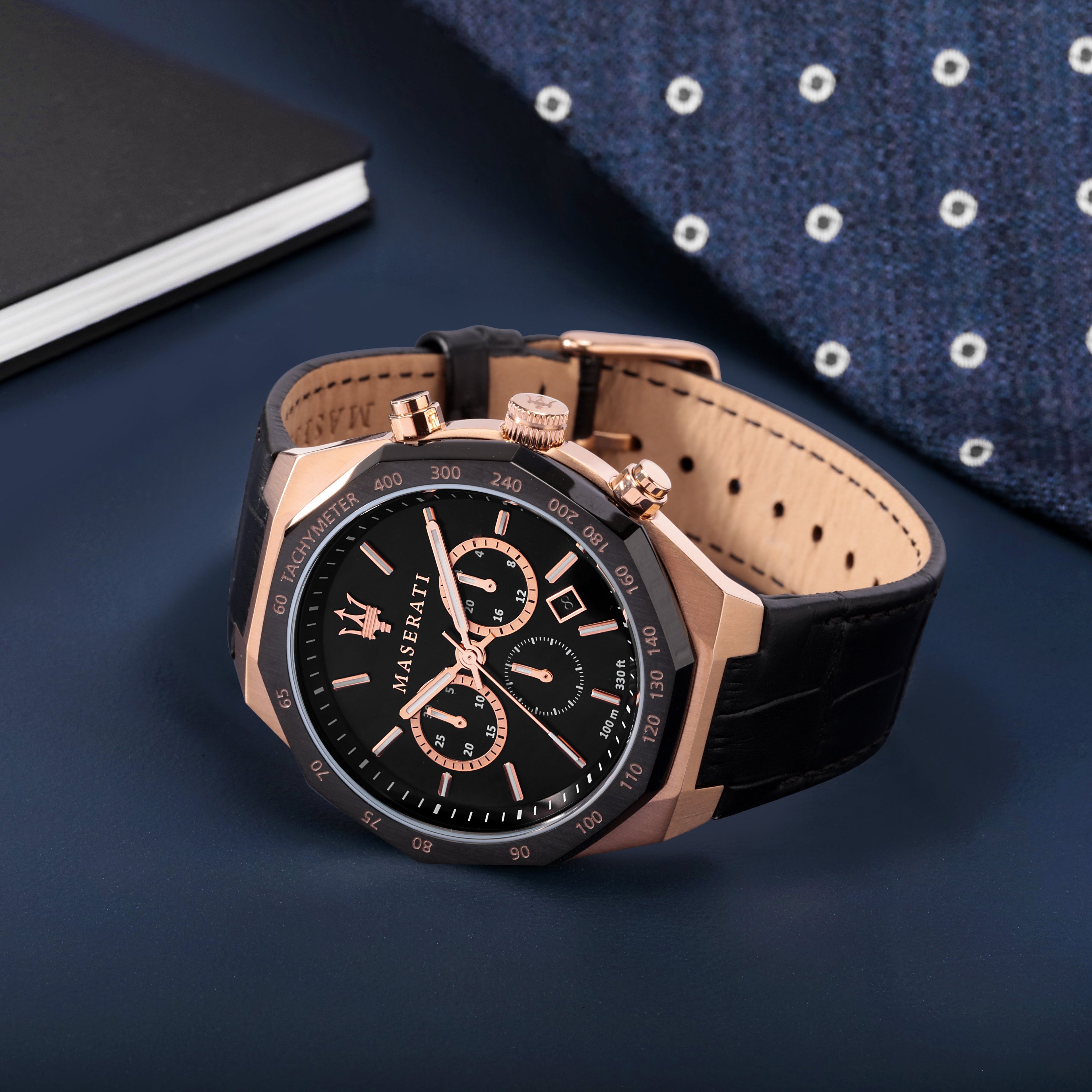 Maserati Stile Black Chronograph Watch-PEROZ Accessories