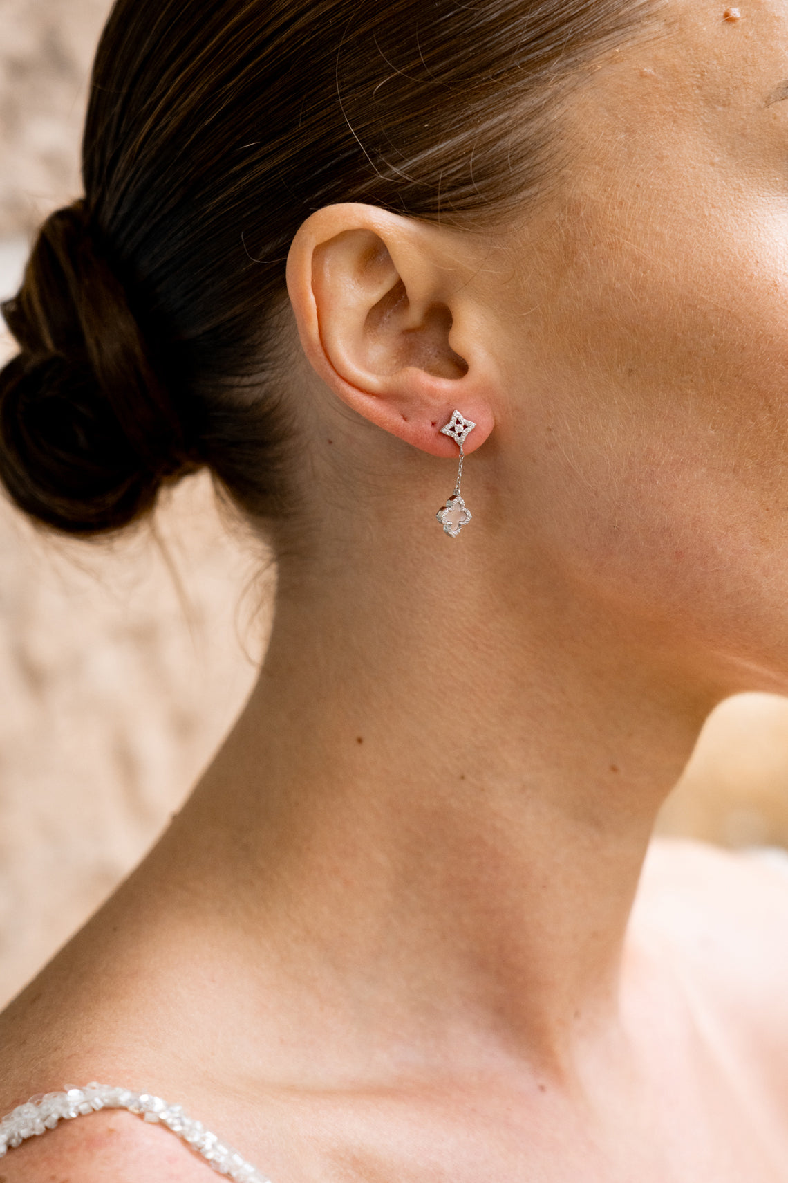 SYDNEY SOIRÉE FAIRWATER MOTHER OF PEARL DROP EARRINGS SILVER-PEROZ Accessories