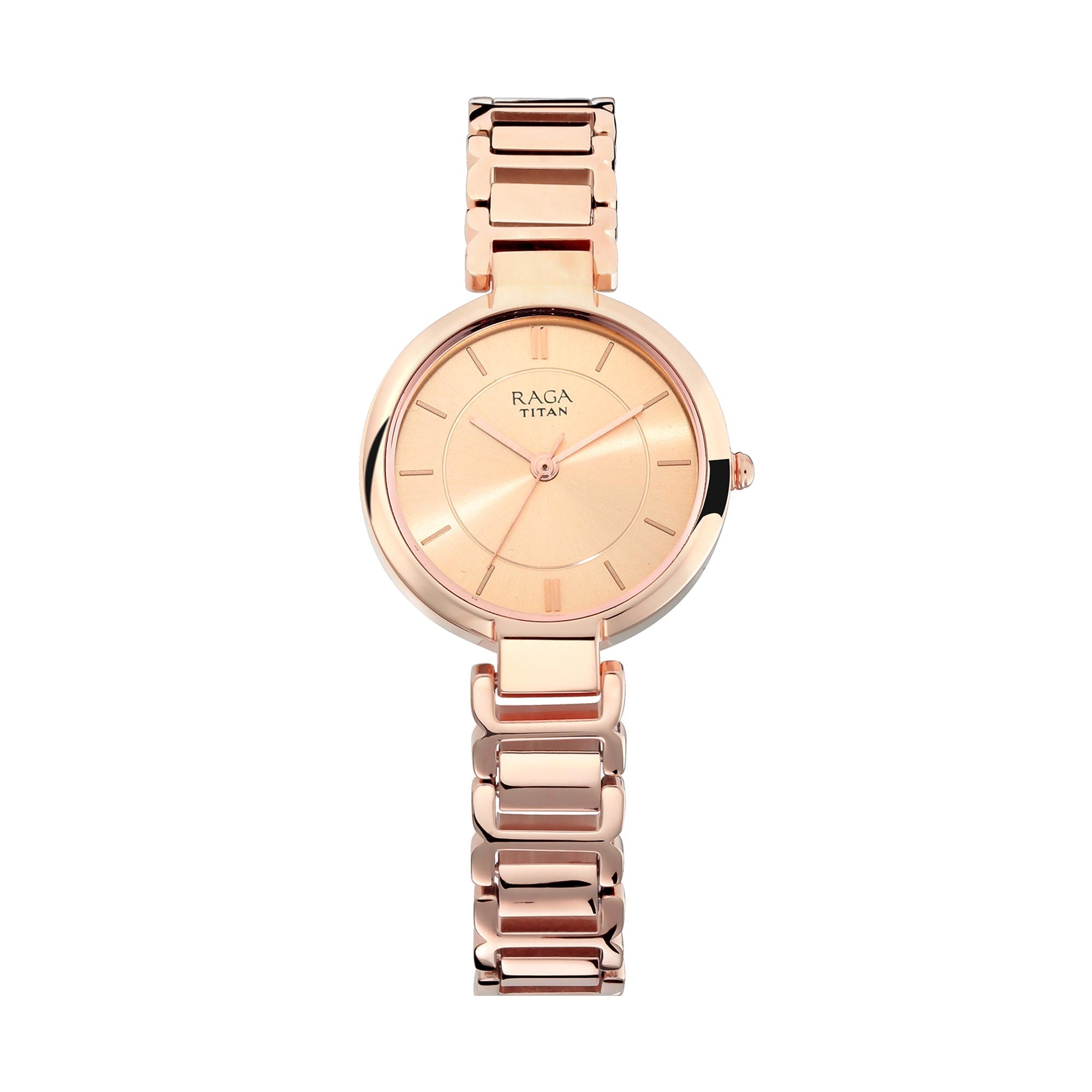 Titan Raga Viva Rose Gold Dial Women Watch With Metal Strap-PEROZ Accessories