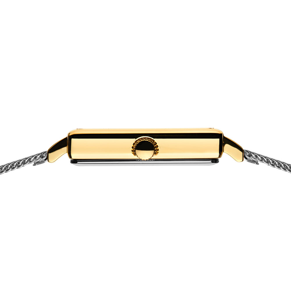 Bering Classic 26mm Polished Gold Case and Silver Strap Watch-PEROZ Accessories