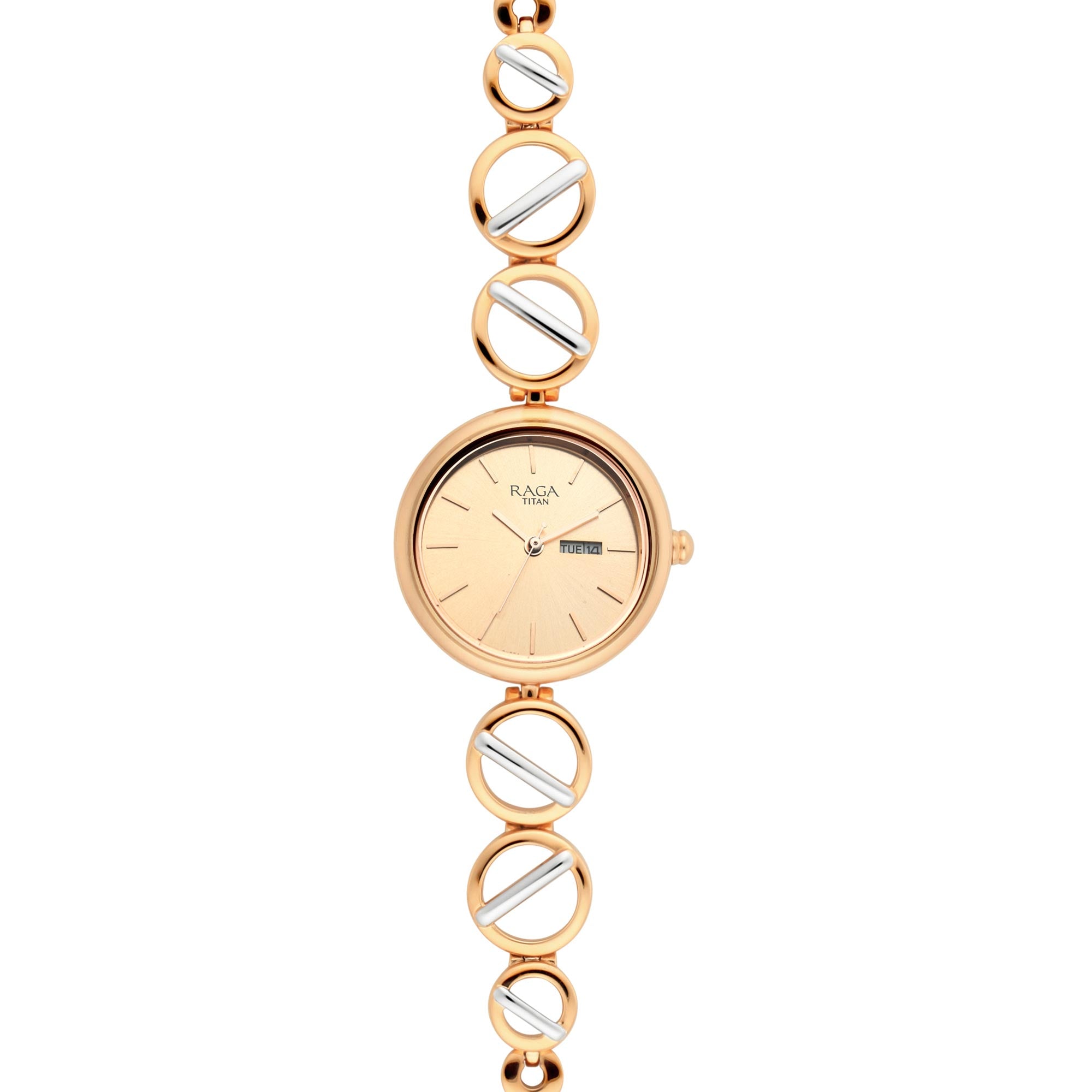 Titan Raga Viva Rose Gold Dial Women Watch With Metal Strap-PEROZ Accessories
