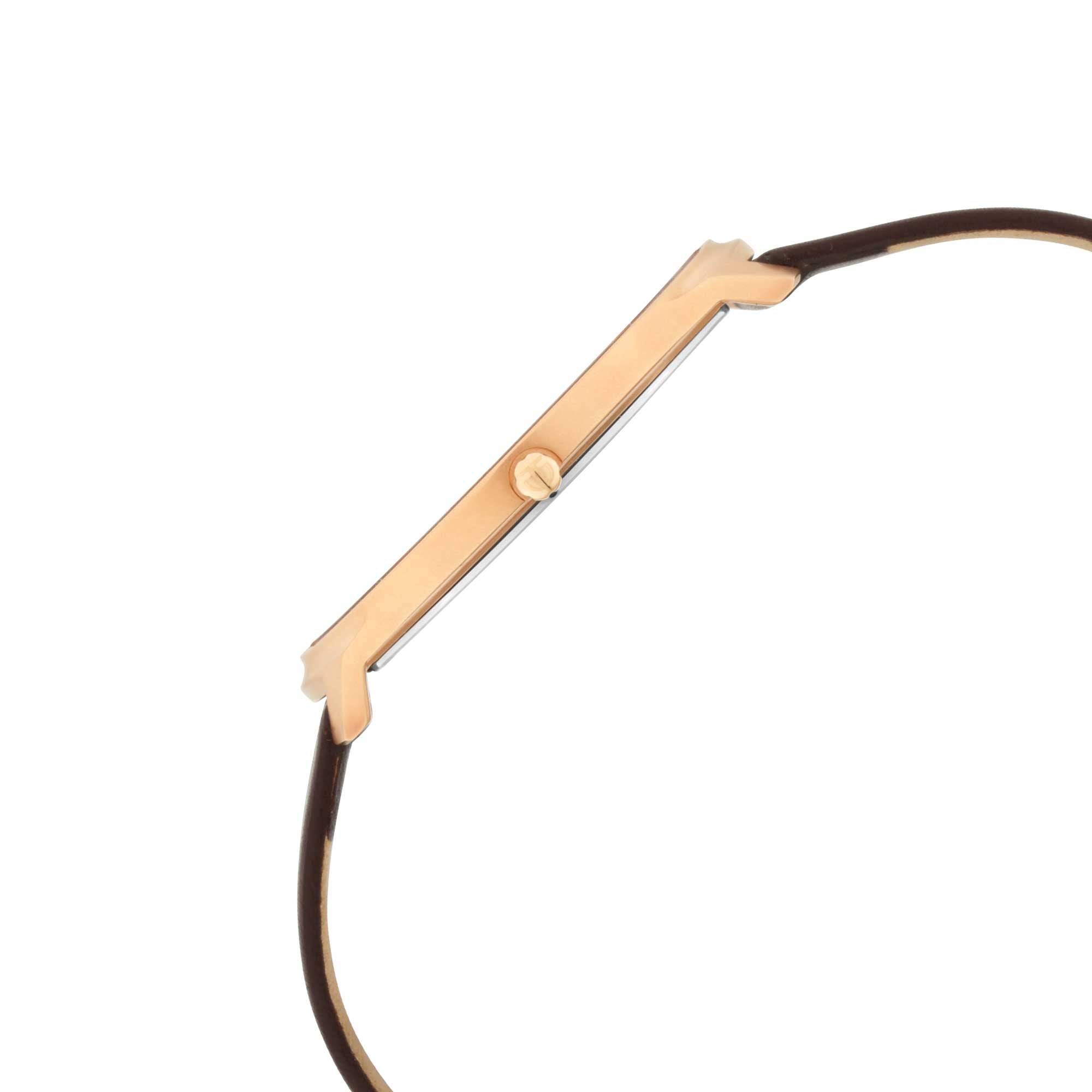 Titan Quartz Analogue White Dial Leather Strap Watch for Men-PEROZ Accessories