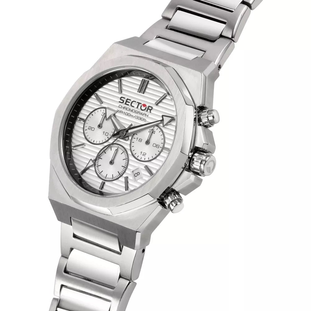 Sector 960 White Dial Silver Chronograph-PEROZ Accessories