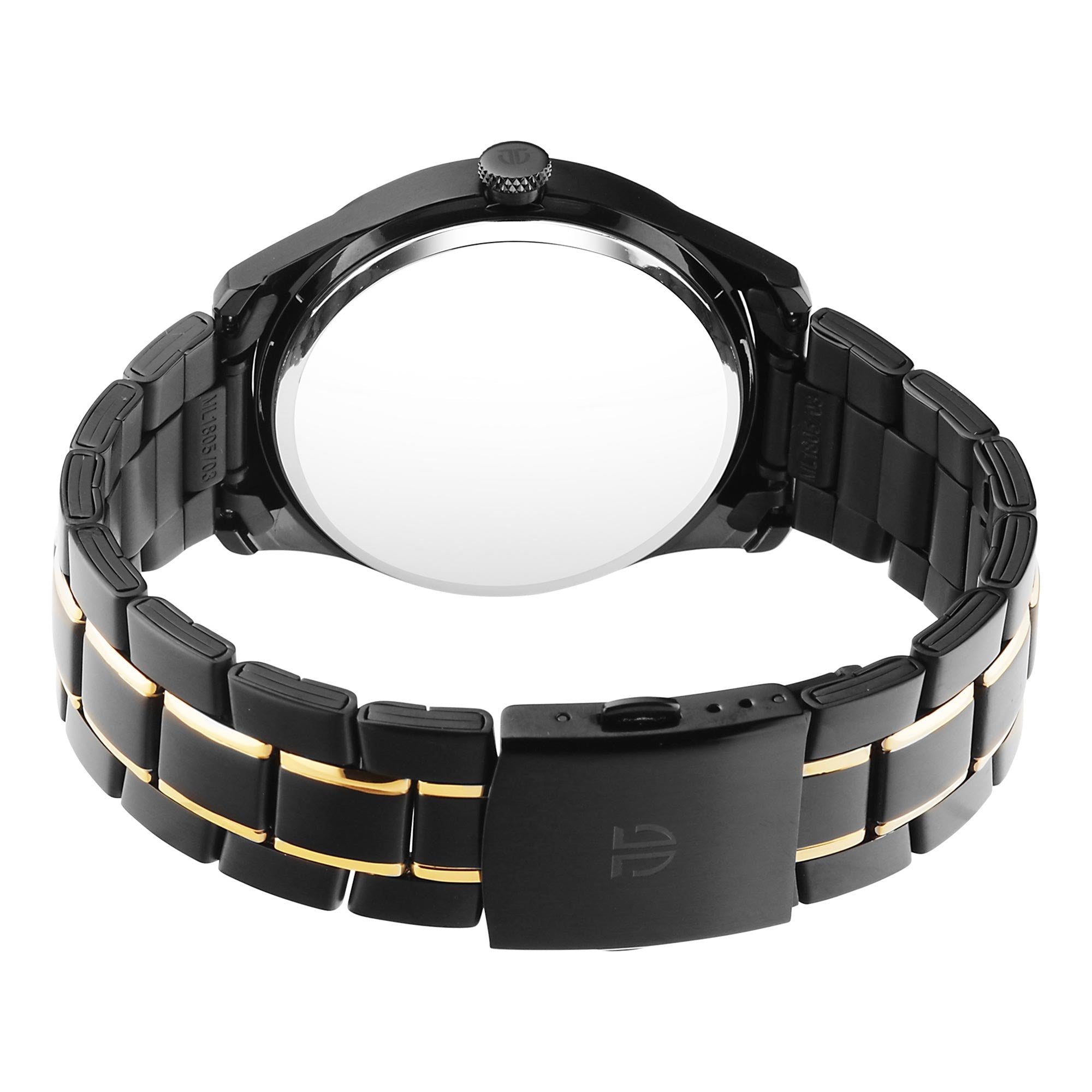 Titan Regalia Opulent Quartz Analogue with Day and Date Black Dial Two Toned Stainless Steel Strap Watch for Men-PEROZ Accessories