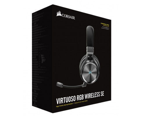 Corsair Virtuoso Wireless RGB SE Gunmetal 7.1 Headset. High Fidelity Ultra Comfort, supports USB and 3.5mm Gaming Headset-Headphones-PEROZ Accessories