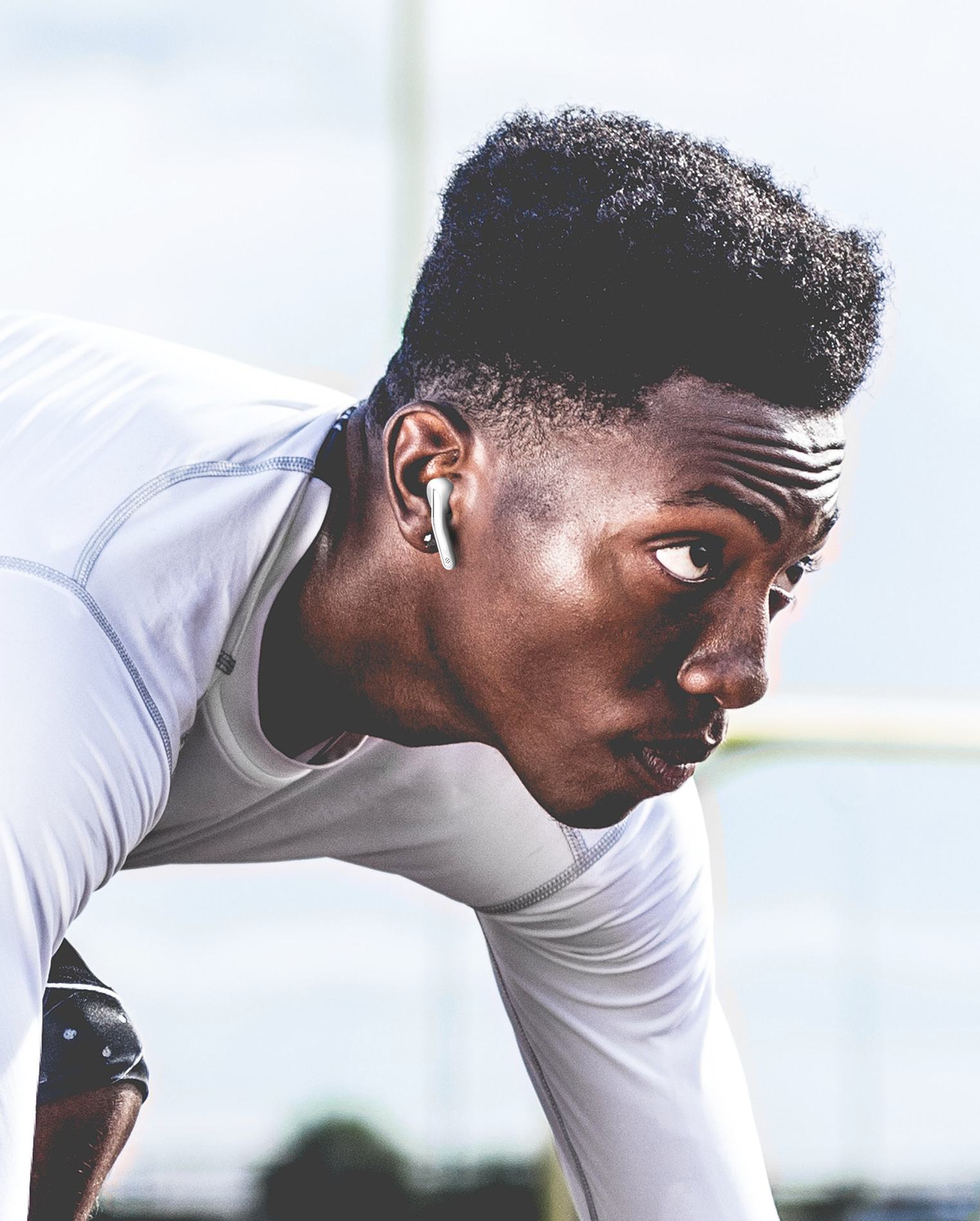 HYPHEN Wireless Earbuds Bluetooth Headphone Grey Color-Headphones-PEROZ Accessories