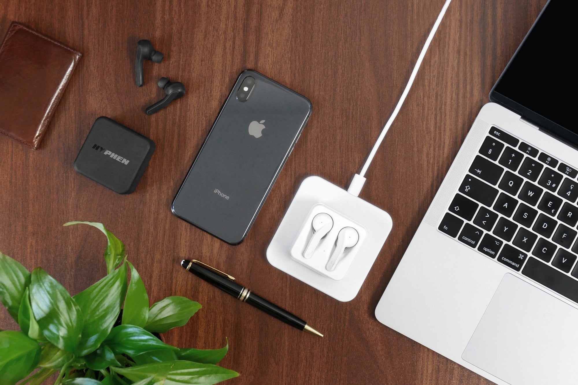 HYPHEN Wireless Earbuds Bluetooth Headphone Grey Color-Headphones-PEROZ Accessories