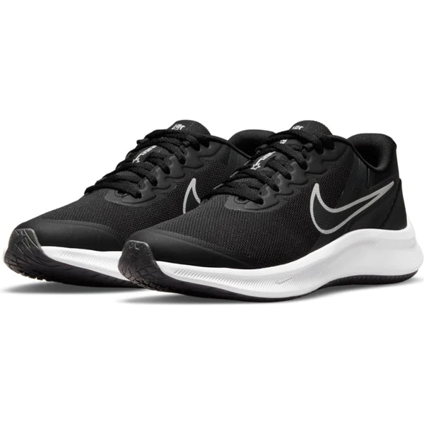 Nike Star Runner 3 Grade School Unisex Shoes Black/white DA2776-003-Sportswear-PEROZ Accessories