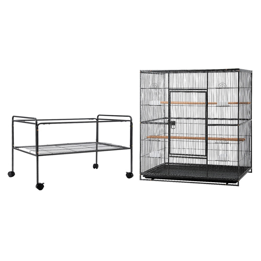 i.Pet Bird Cage Large Cages 160cm Parrot Aviary Stand-Alone Budgie Wheels Castor-Pet Care > Bird > Bird Cages & Stands-PEROZ Accessories