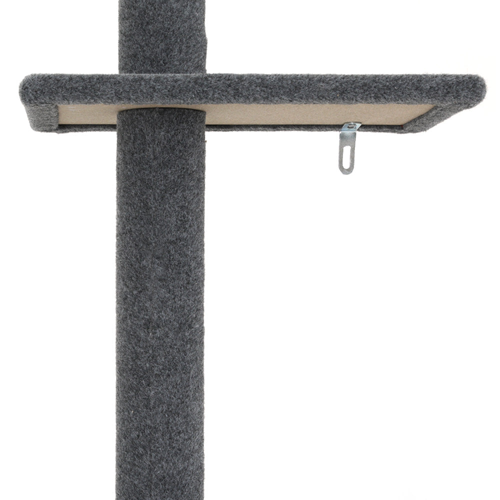 i.Pet Cat Tree 290cm Tower Scratching Post Scratcher Floor to Ceiling Cats Bed Grey-Pet Care > Cat Supplies > Cat Scratching Posts-PEROZ Accessories