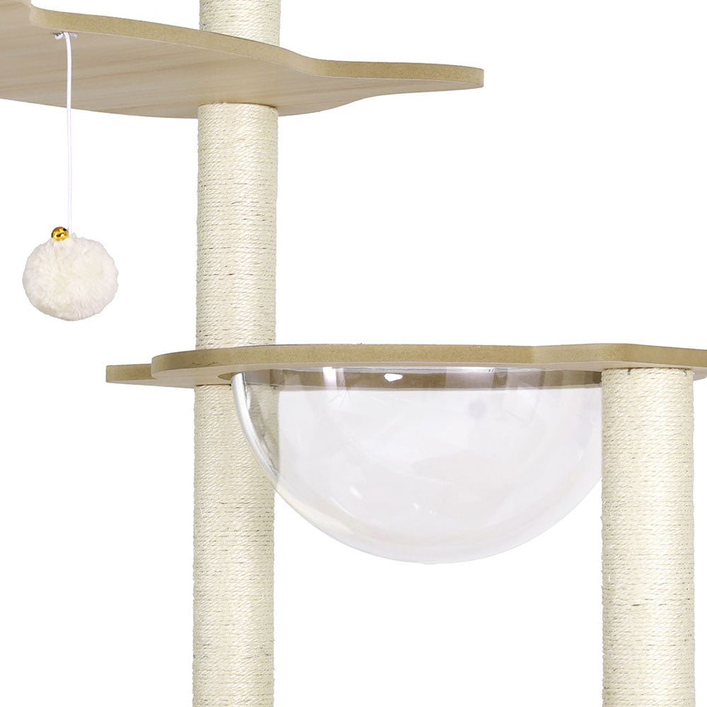 i.Pet Cat Tree Tower Scratching Post Scratcher 174cm Wood Bed Condo House Ladder-Pet Care > Cat Supplies > Cat Scratching Posts-PEROZ Accessories
