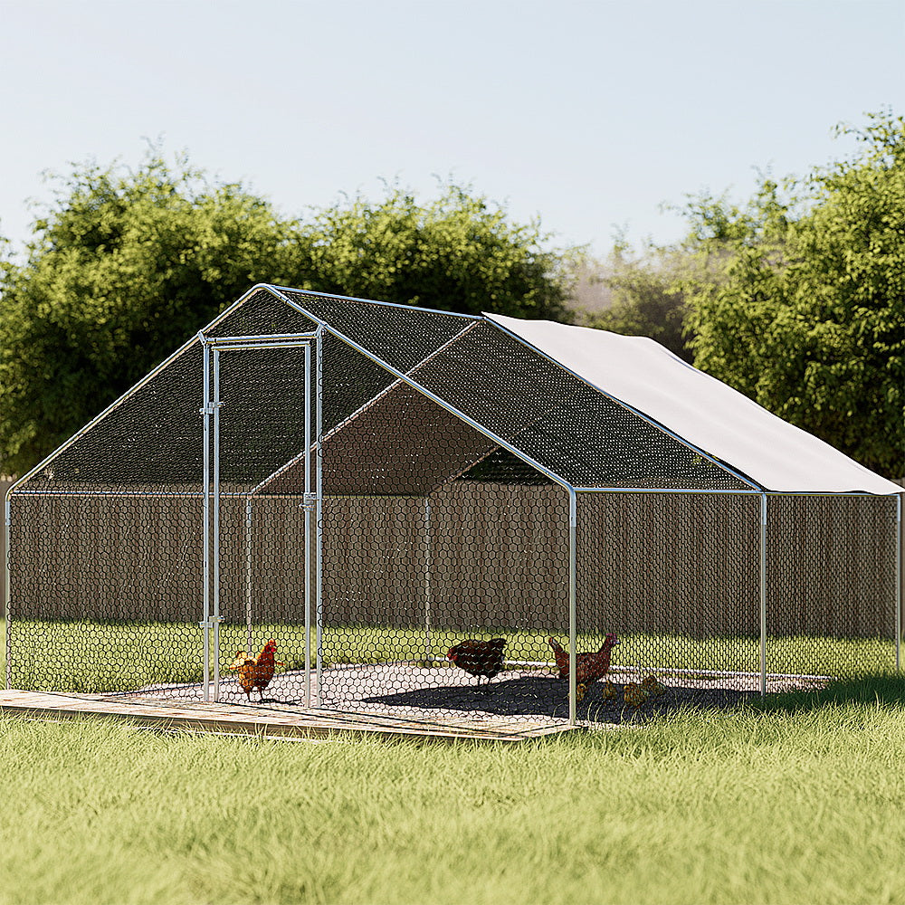 i.Pet Chicken Coop Cage 3x4x2m Galvanised Steel-Pet Care > Coops & Hutches > Coop & Hutch Accessories-PEROZ Accessories