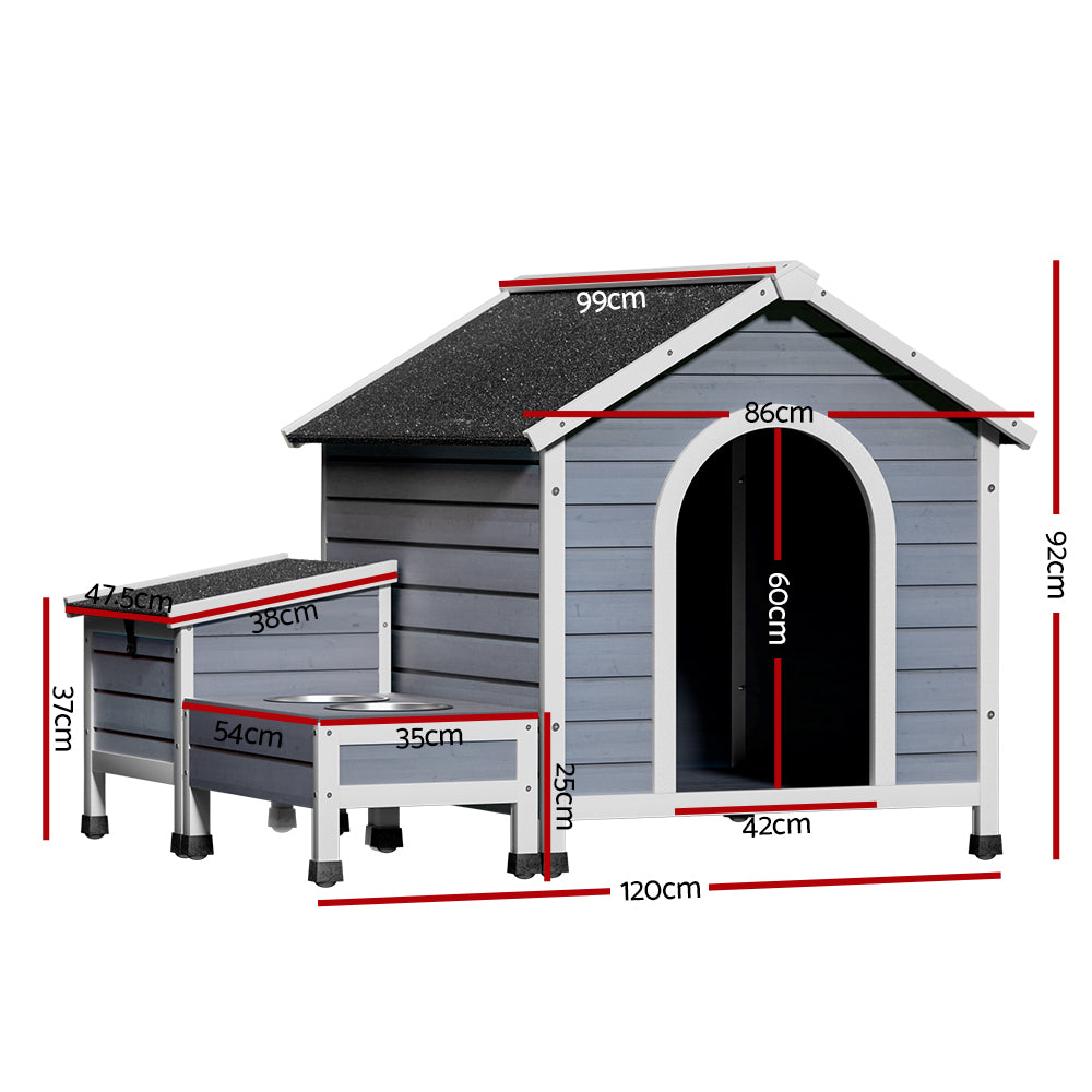 i.Pet Dog Kennel House Large Wooden Outdoor Pet Kennels Indoor Puppy Cabin-Pet Care > Dog Supplies > Dog Kennels-PEROZ Accessories