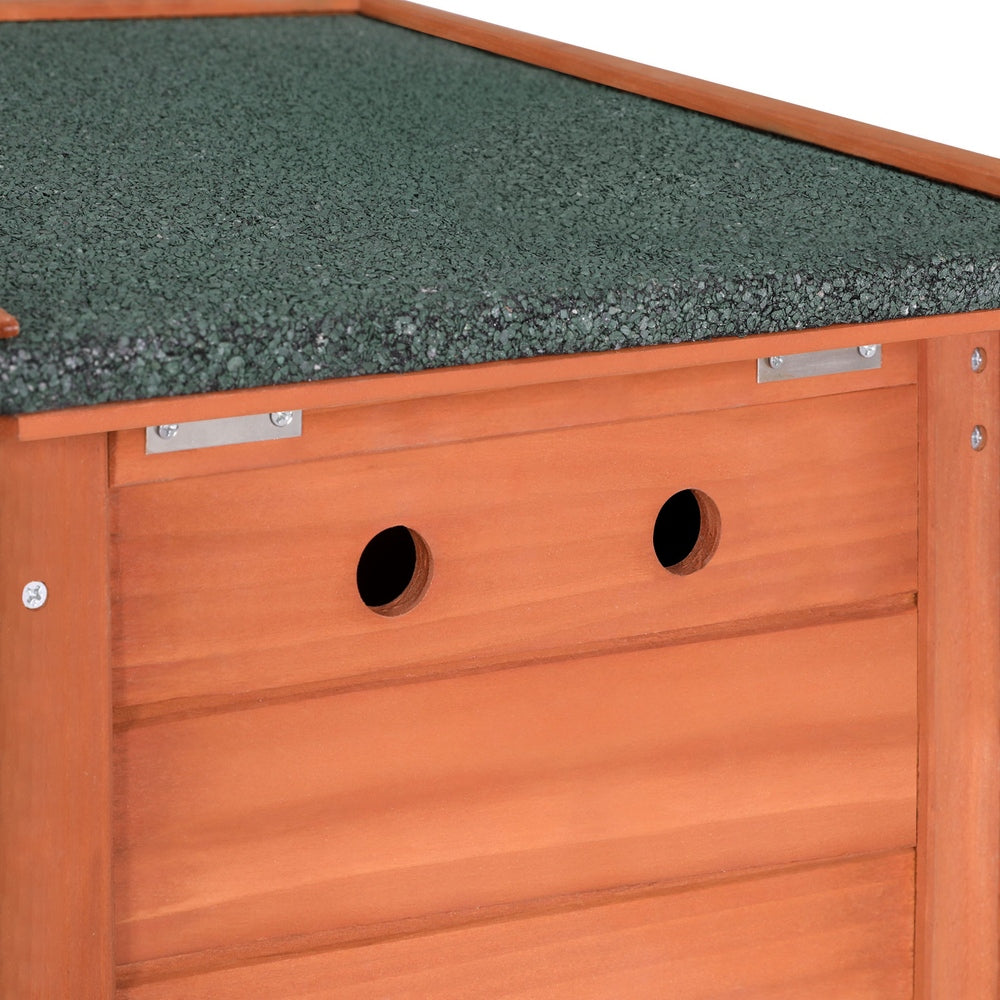 i.Pet Outdoor Cat House Rabbit Hutch Wooden Shelter Indoor Cat House Outdoor Condo Small Enclosure-Pet Care > Coops & Hutches > Small Animal Habitats & Cages-PEROZ Accessories