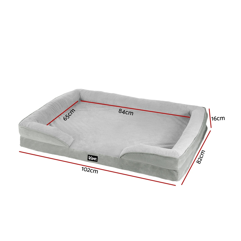 i.Pet Pet Bed Dog Calming Soft Cushion Egg Crate Large Sofa Removable Washable-Pet Care > Dog Supplies > Dog Beds-PEROZ Accessories