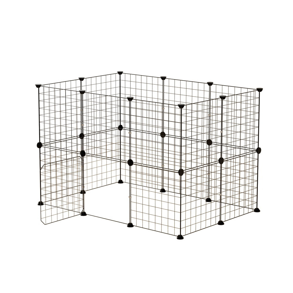 i.Pet Pet Dog Playpen Enclosure Cage 20 Panel Puppy Fence Play Pen Foldable Metal-Pet Care > Dog Supplies > Dog Playpens & Gates-PEROZ Accessories