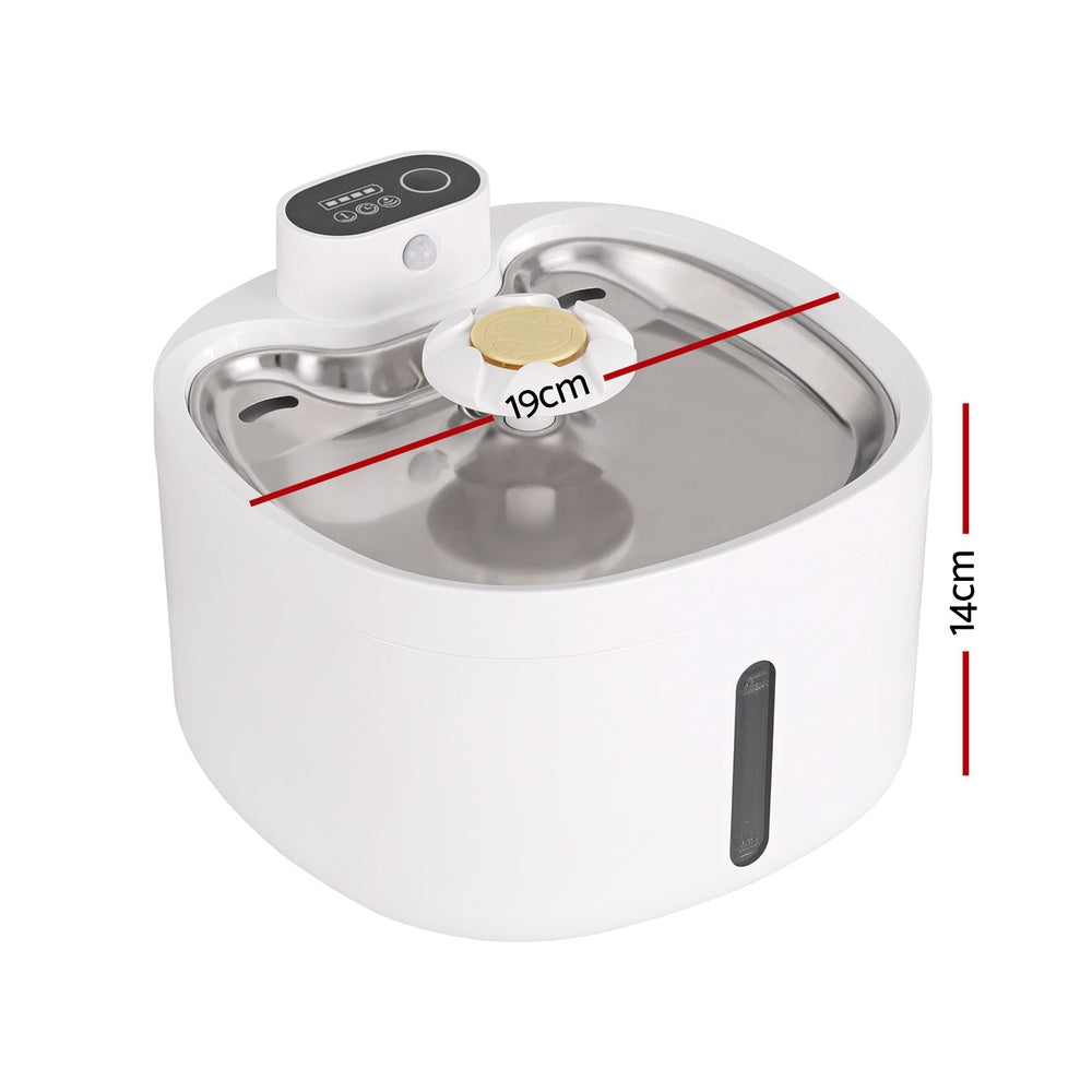 i.Pet Pet Water Fountain Feeder Dispenser Filter Dog Cat Drinking Automatic 2.6L-Pet Care > Cat Supplies > Cat Bowls, Feeders & Waterers-PEROZ Accessories