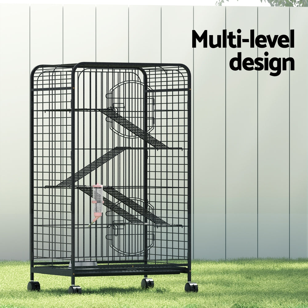 i.Pet Rabbit Cage Indoor Hutch Guinea Pig Bird Ferret Cat Hamster 110cm 4 Level-Pet Care > Coops & Hutches > Small Animal Habitats & Cages-PEROZ Accessories