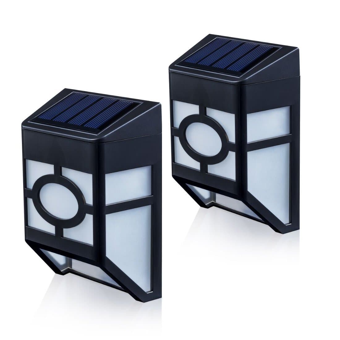 2 X Fence Lights Solar Powered LED Waterproof Outdoor Garden Patio Wall Pathway-Outdoor Lights-PEROZ Accessories