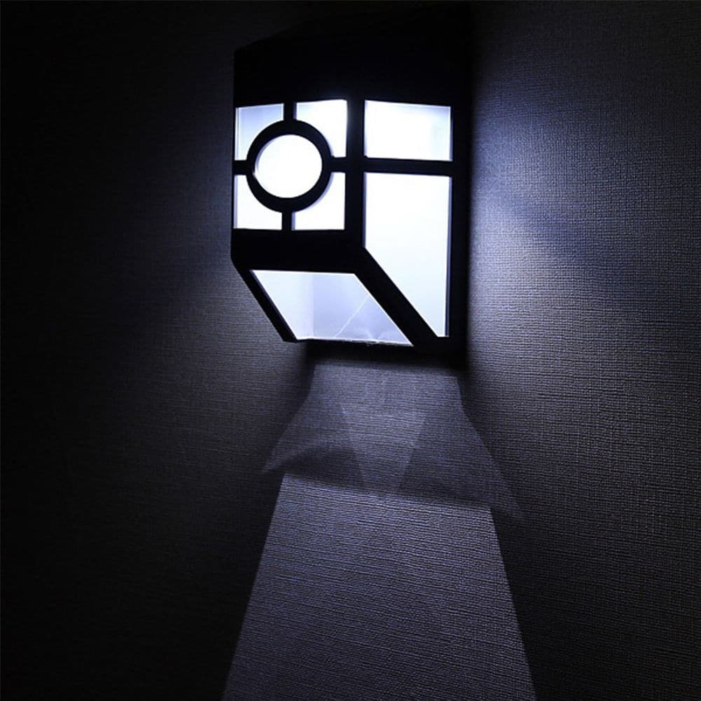 2 X Fence Lights Solar Powered LED Waterproof Outdoor Garden Patio Wall Pathway-Outdoor Lights-PEROZ Accessories