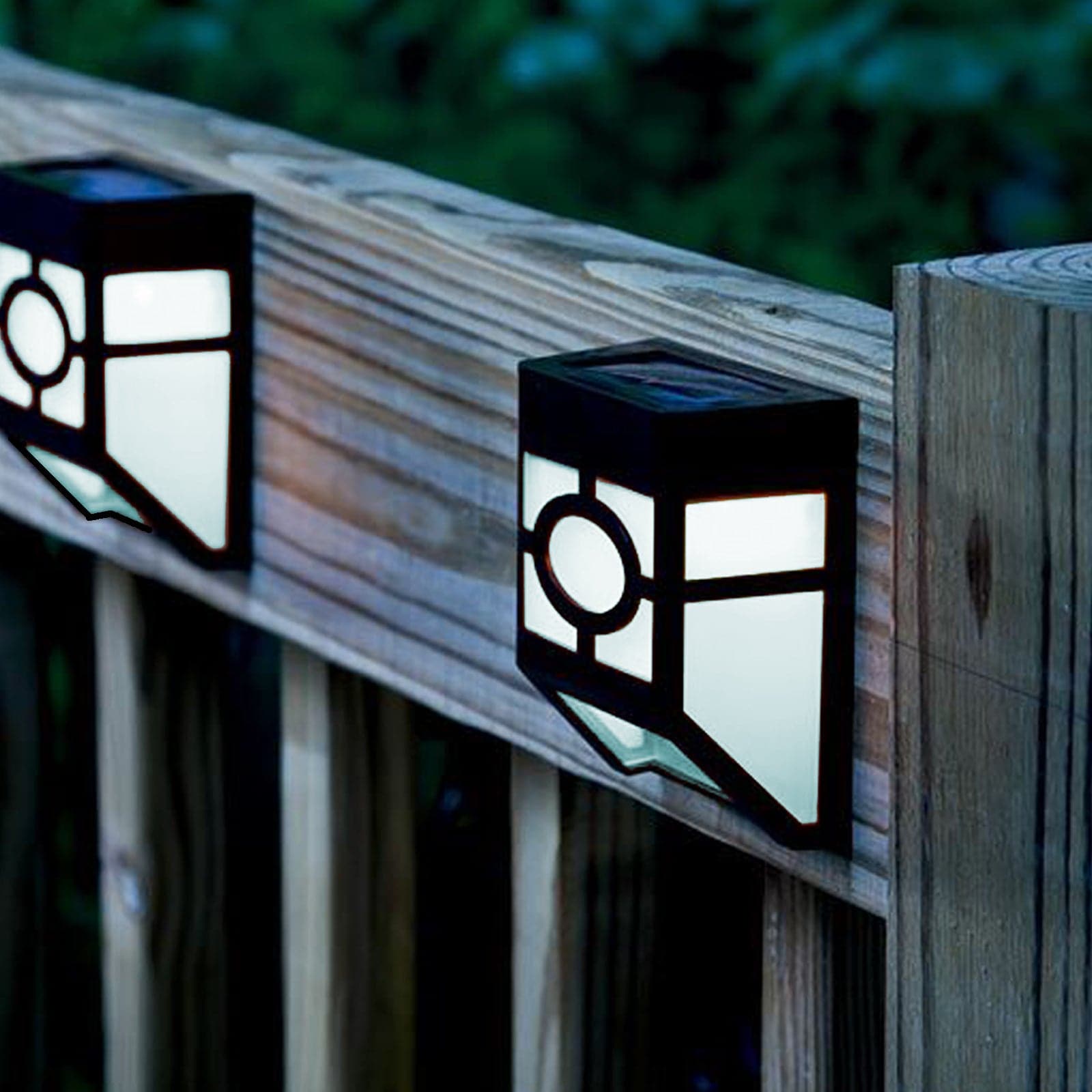 2 X Fence Lights Solar Powered LED Waterproof Outdoor Garden Patio Wall Pathway-Outdoor Lights-PEROZ Accessories