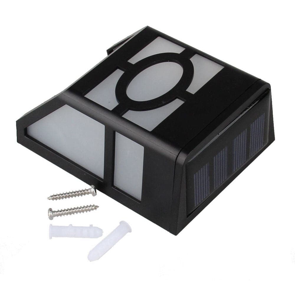 2 X Fence Lights Solar Powered LED Waterproof Outdoor Garden Patio Wall Pathway-Outdoor Lights-PEROZ Accessories