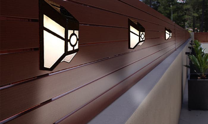 2 X Fence Lights Solar Powered LED Waterproof Outdoor Garden Patio Wall Pathway-Outdoor Lights-PEROZ Accessories