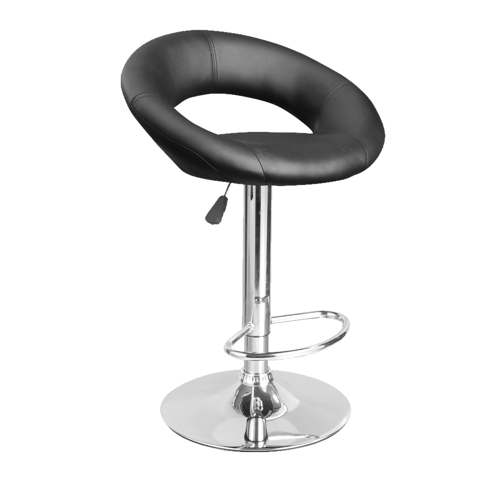 2 x Milano Decor Delilah Adjustable Barstools Circular Arc Swivel Chrome-Stools-PEROZ Accessories