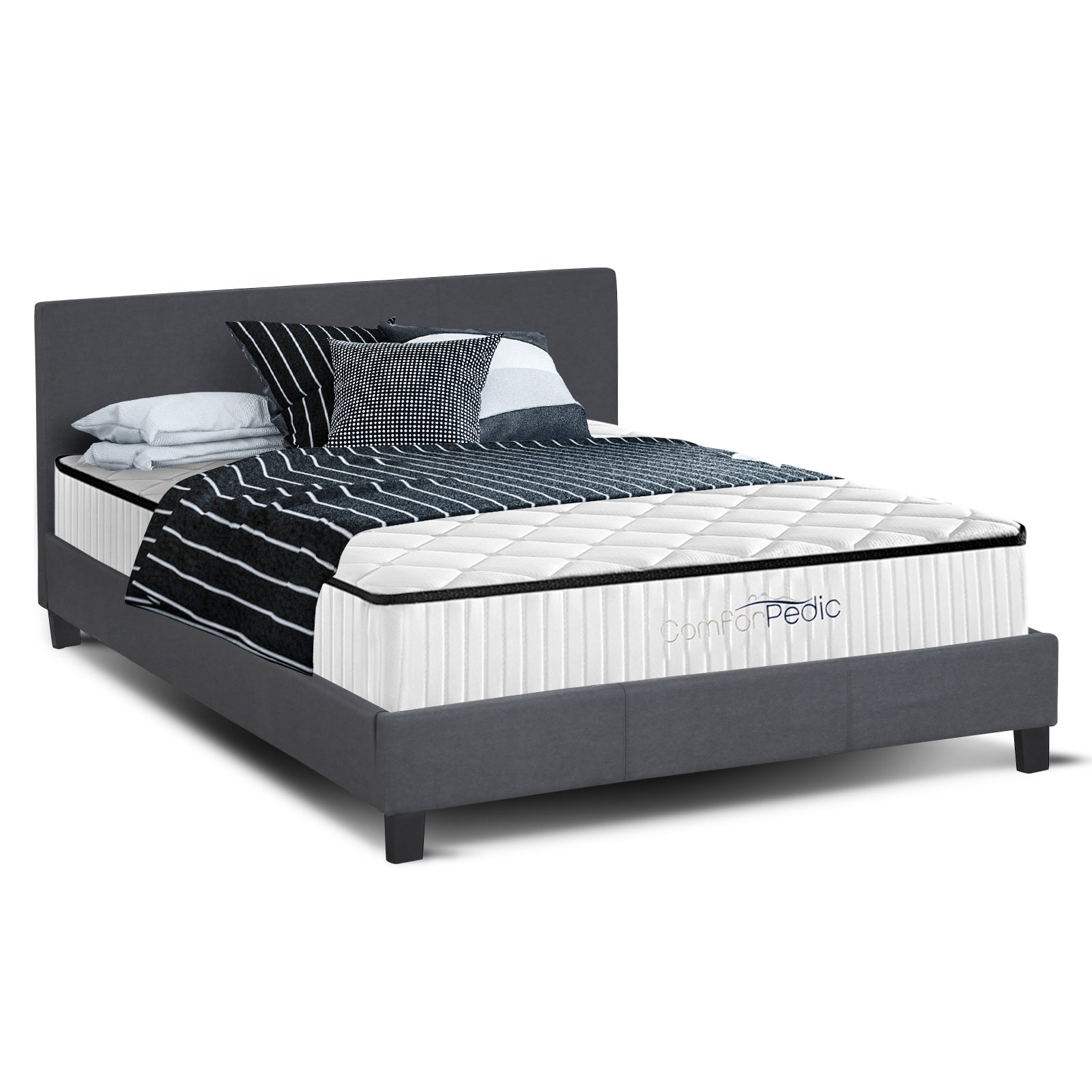 Azure Bed Frame + Comforpedic Mattress + 250GSM Bamboo Quilt Package Deal Set-Mattresses & Futons-PEROZ Accessories