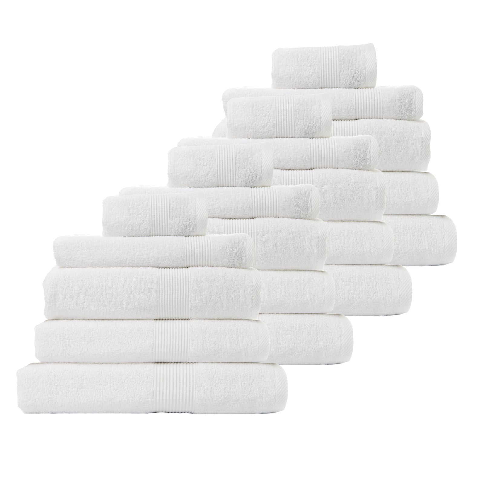 Royal Comfort Cotton Bamboo Towel Bundle Set 450GSM Luxurious Absorbent - 20 pcs-Towels-PEROZ Accessories