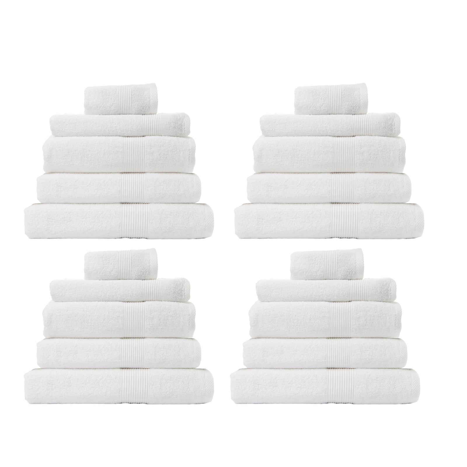 Royal Comfort Cotton Bamboo Towel Bundle Set 450GSM Luxurious Absorbent - 20 pcs-Towels-PEROZ Accessories