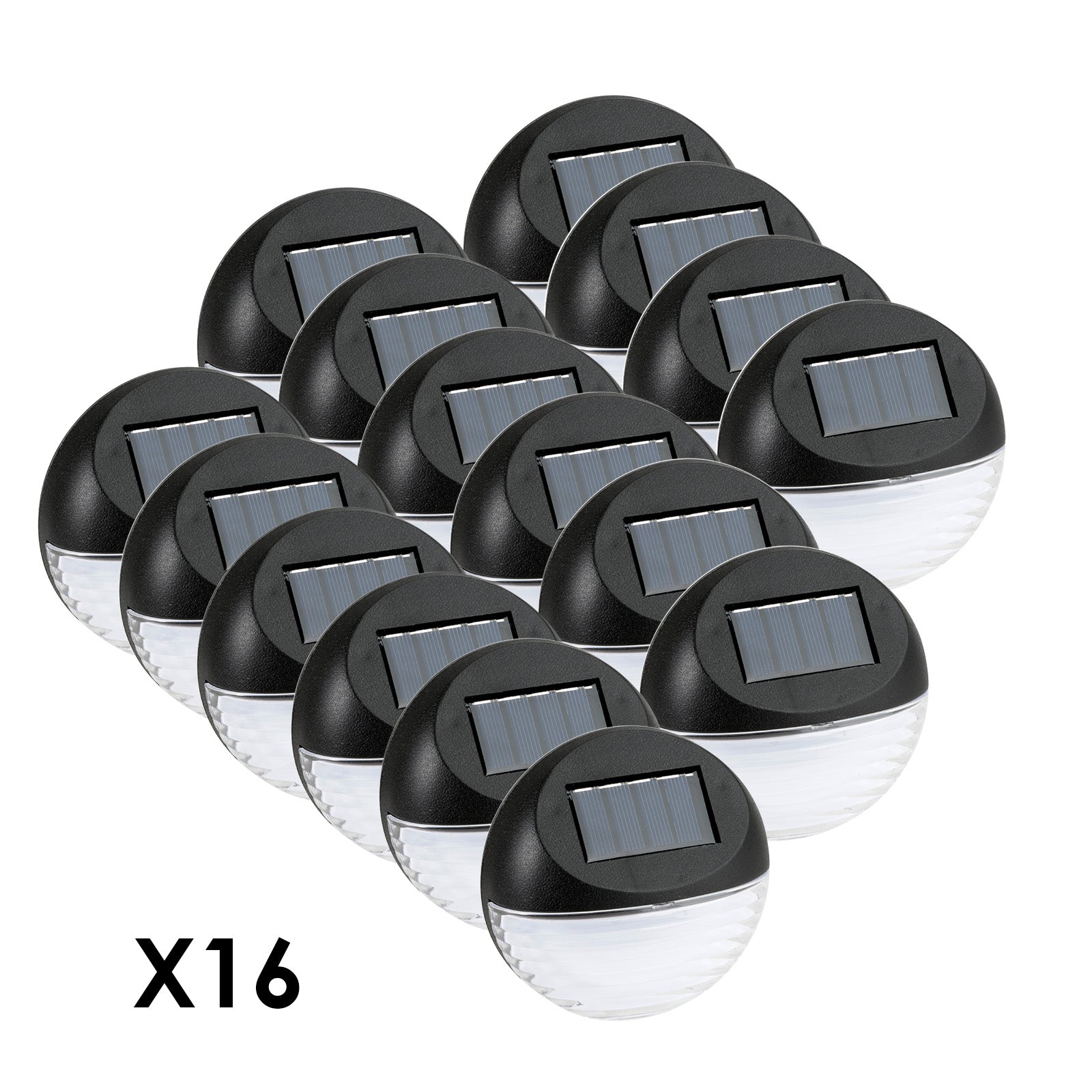Utmark Round Solar LED Solar Fence Lights x 16 Pack-Outdoor Lights-PEROZ Accessories