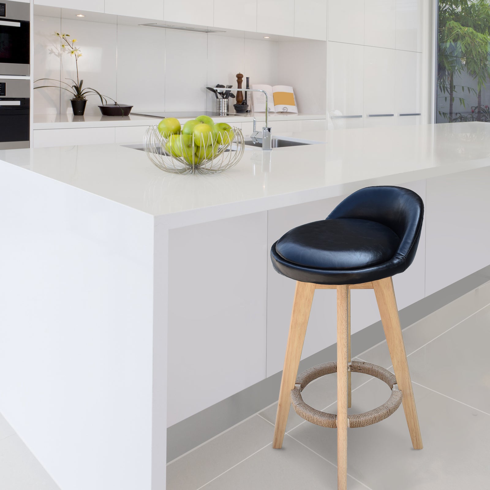 Milano Decor Phoenix Barstool Chairs Kitchen Dining Chair Bar Stool-Stools-PEROZ Accessories
