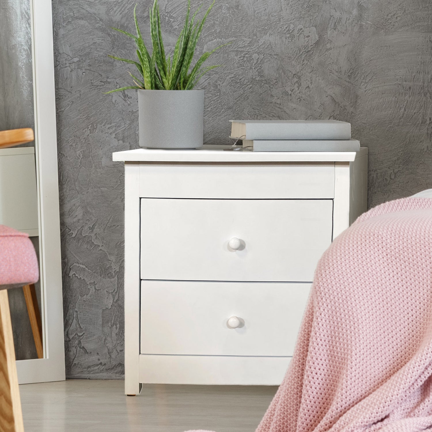 Milano Decor Bedside Table Byron Bay Storage Cabinet Bedroom-Bedside Tables-PEROZ Accessories