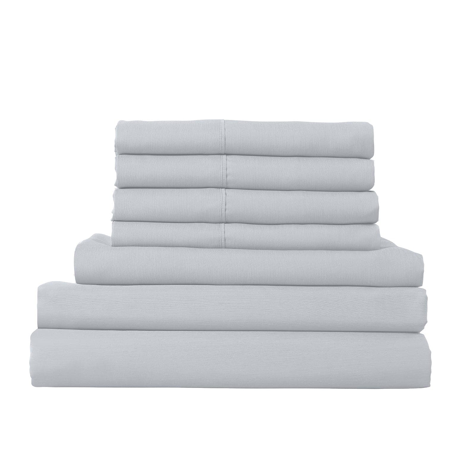 1500 Thread Count 6 Piece Combo And 2 Pack Duck Feather Down Pillows Bedding Set-Bed Linen-PEROZ Accessories