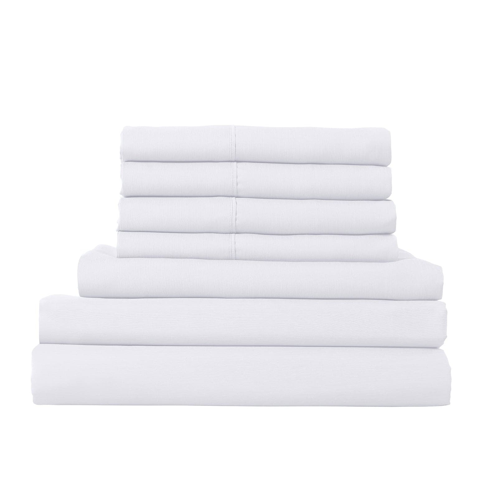 1500 Thread Count 6 Piece Combo And 2 Pack Duck Feather Down Pillows Bedding Set-Bed Linen-PEROZ Accessories