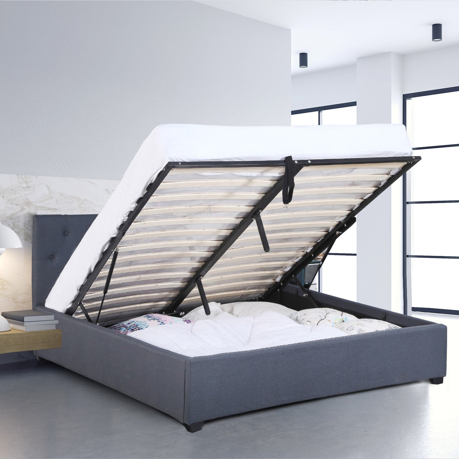Milano Decor Capri Bed Frame + Luxopedic Euro Top Mattress Bedroom Set-Bed Frames & Bases-PEROZ Accessories