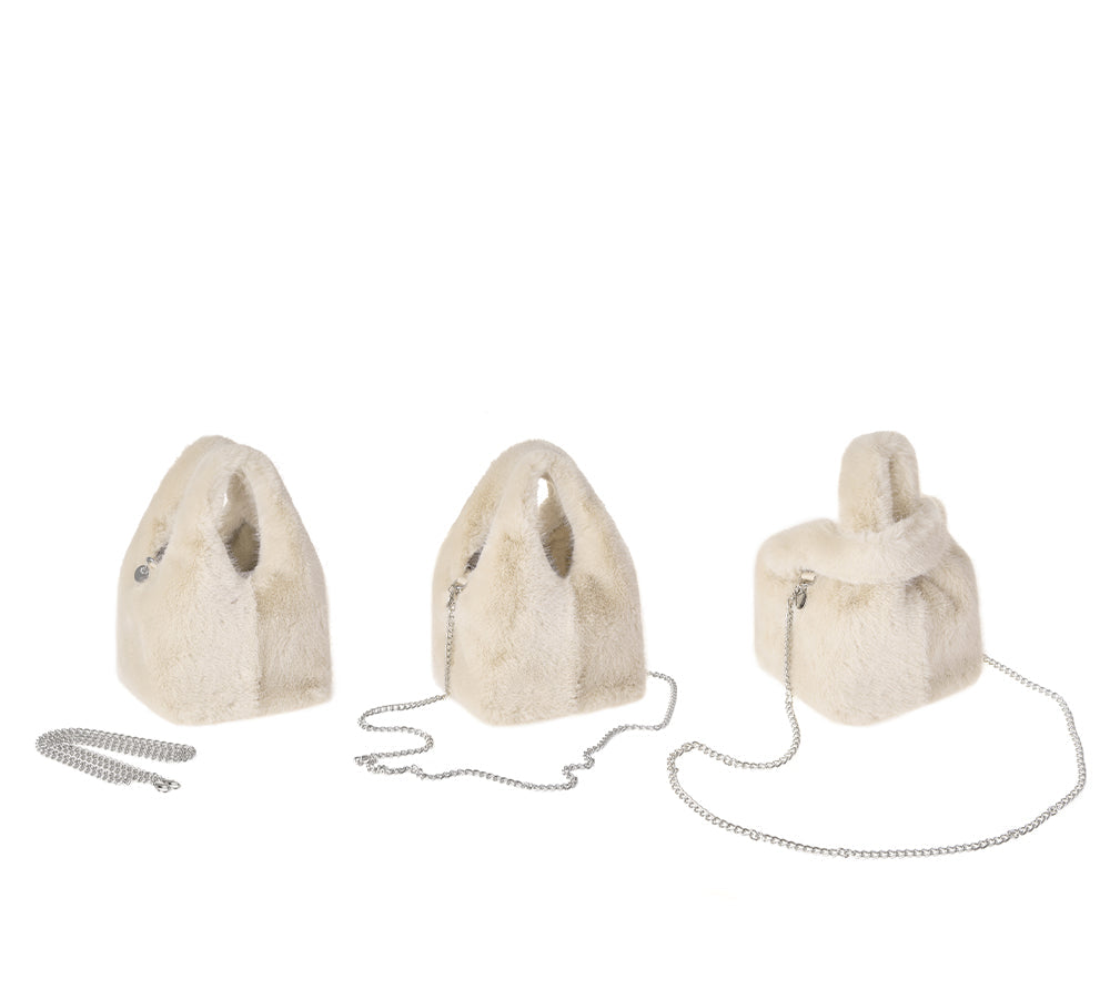 AUSTRALIAN SHEPHERD Women Fluffy Chain Over Shoulder Handbag Moor