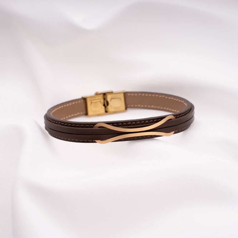 Nerva Leather Bracelet - Brown - PEROZ