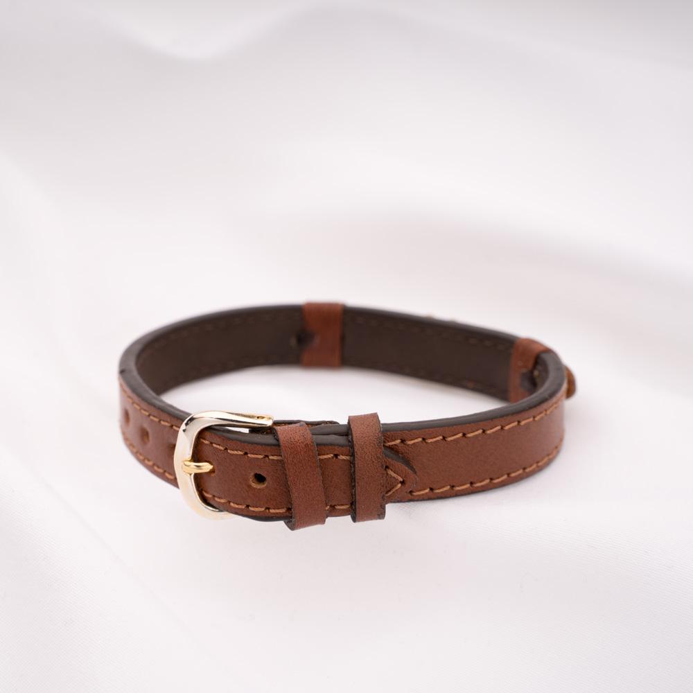 Vita Brown Leather Bracelet Back