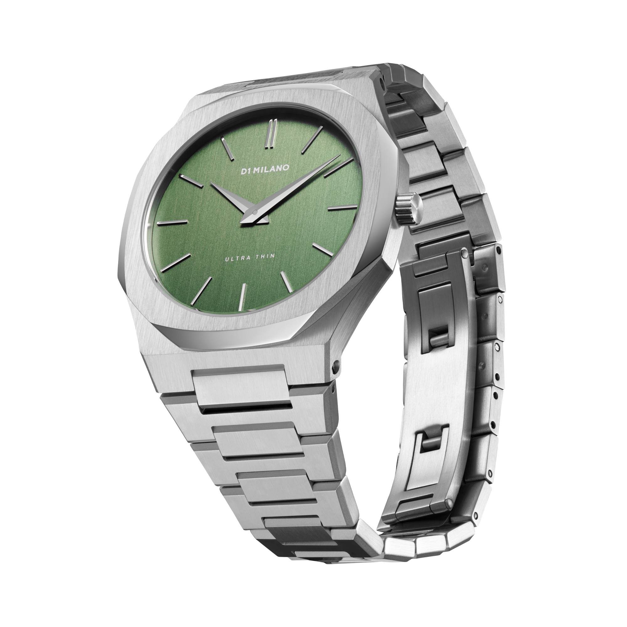 D1 Milano Ultra Slim 40mm Moss Watch-Quartz Watches-PEROZ Accessories