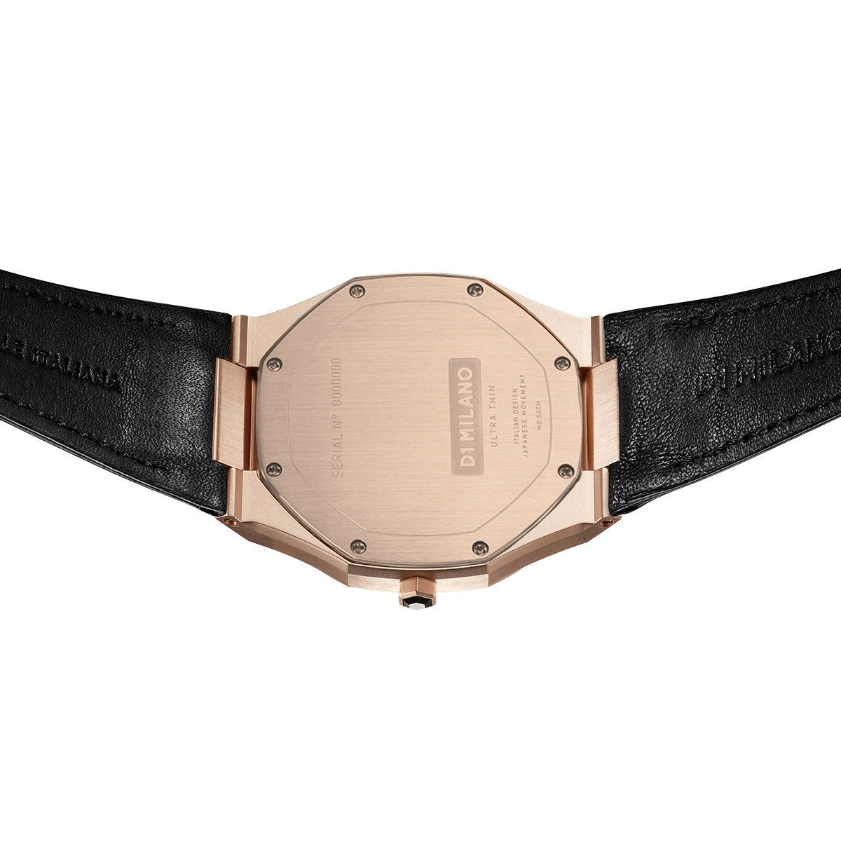 D1 Milano Ultra Slim 40mm Rose Gold Leather Watch-Quartz Watches-PEROZ Accessories