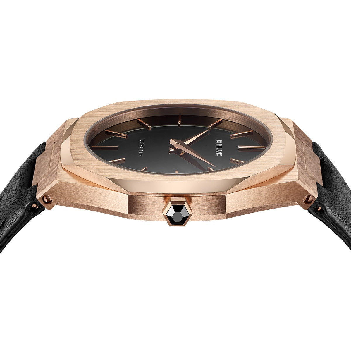 D1 Milano Ultra Slim 40mm Rose Gold Leather Watch-Quartz Watches-PEROZ Accessories