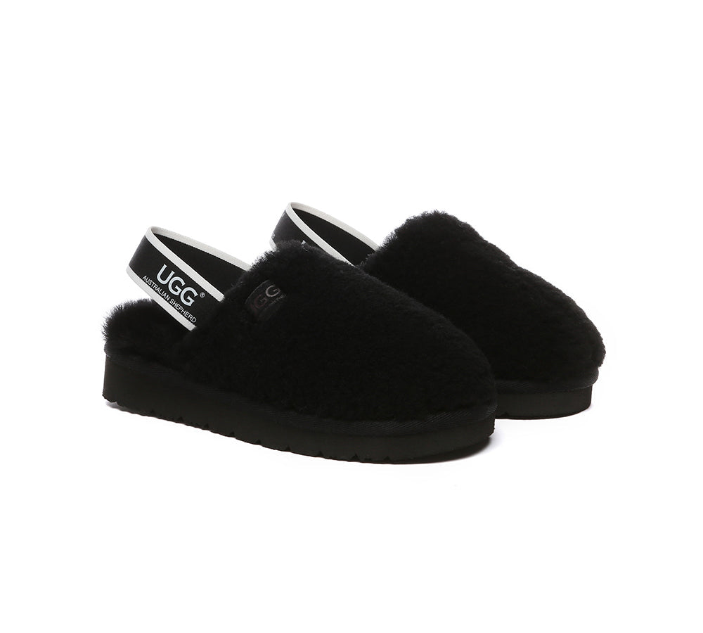 AUSTRALIAN SHEPHERD UGG Slippers Kids Slingback Fluffy Kamari