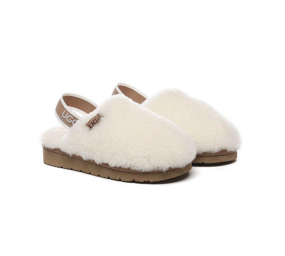 AUSTRALIAN SHEPHERD UGG Slippers Kids Slingback Fluffy Kamari